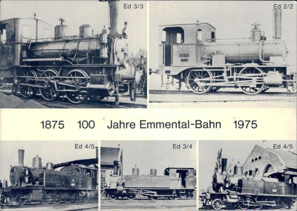 100 Jahre Emmental-Bahn 1975 Vorderseite