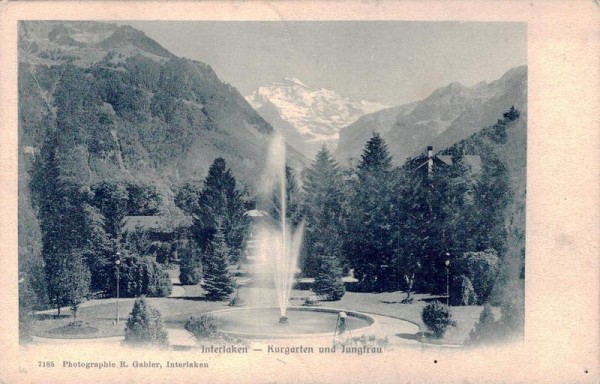 Interlaken - Kurgarten und Jungfrau Vorderseite