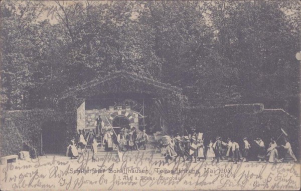 Tellaufführung, Schillerfeier 1905 Vorderseite