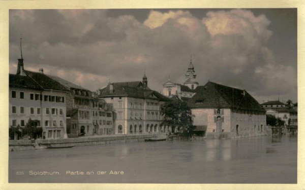 Solothurn, Partie an der Aare Vorderseite