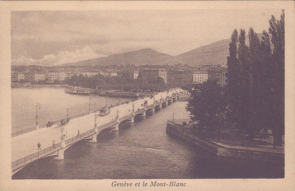 Genève et le Mont-Blanc
