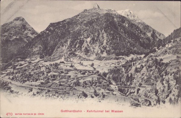 Gotthardbahn - Kehrtunnel bei Wassen