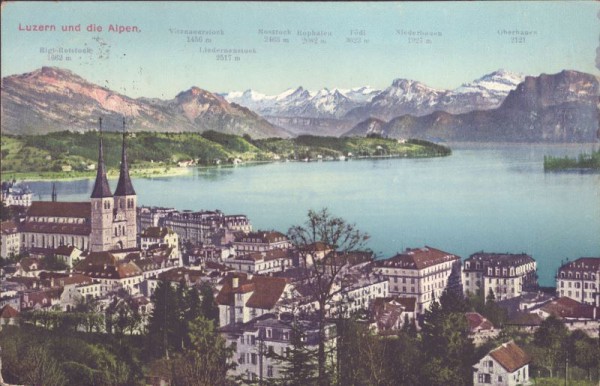 Luzern und die Alpen