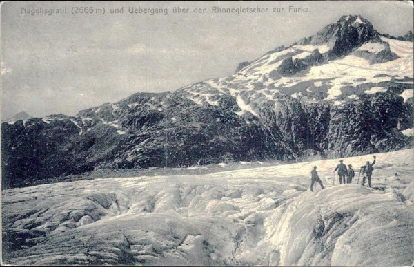 Nägelisgrätli und Übergang über den Rhonegletscher zur Furka Vorderseite