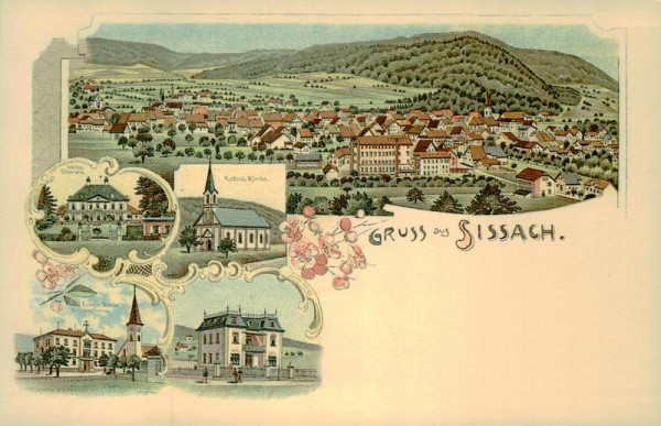 Gruss aus Sissach (1895); Reproduktion Vorderseite