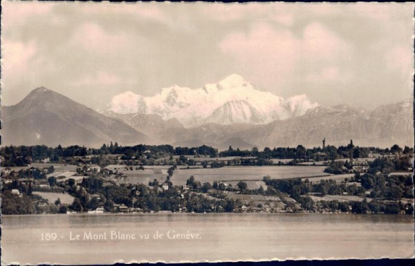 Le Mont Blanc vu de Genève. Vorderseite