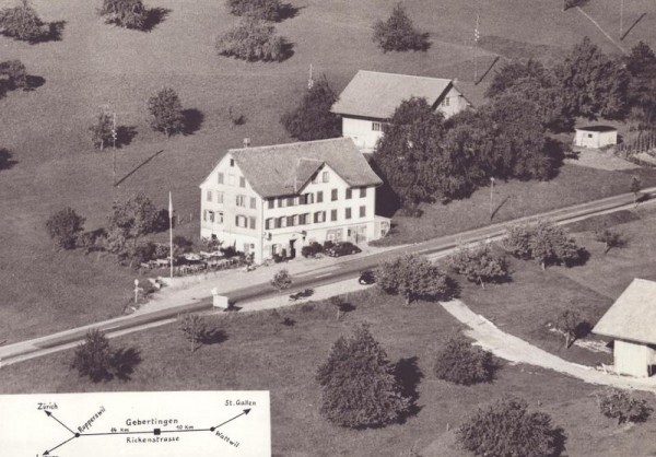 Gasthaus Frohe Aussicht, Gebertingen am Ricken SG - Flugaufnahmen Vorderseite