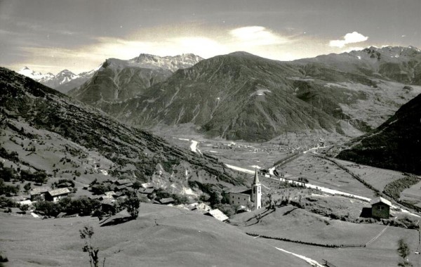 Visp, Ausserberg mit Rhonetal Vorderseite