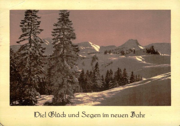 Viel Glück und Segen im neuen Jahr Vorderseite