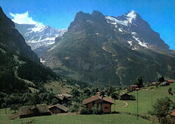 Grindelwald (Berner Oberland) mit Fiescherwand und Eiger Vorderseite