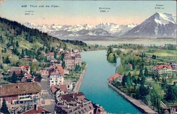 Thun und die Alpen Vorderseite