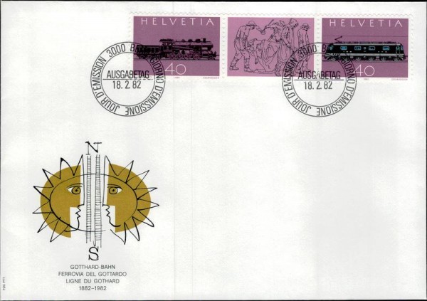 Gotthard-Bahn 1882-1982 Vorderseite