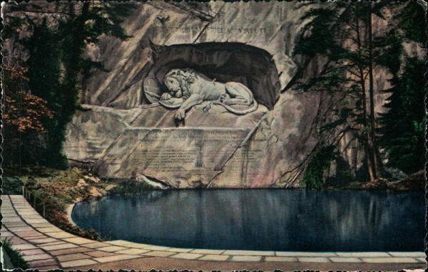 Luzern - Löwendenkmal Vorderseite