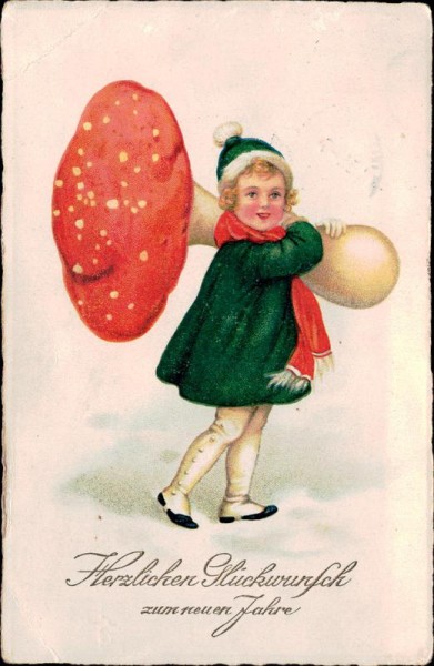 Herzlichen Glückwunsch zum neuen Jahre Vorderseite