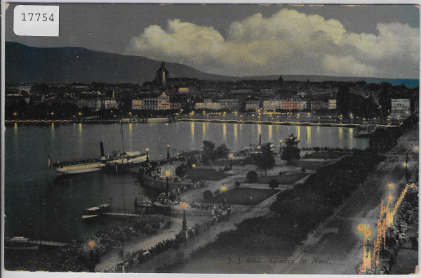 Geneve la Nuit - Litho