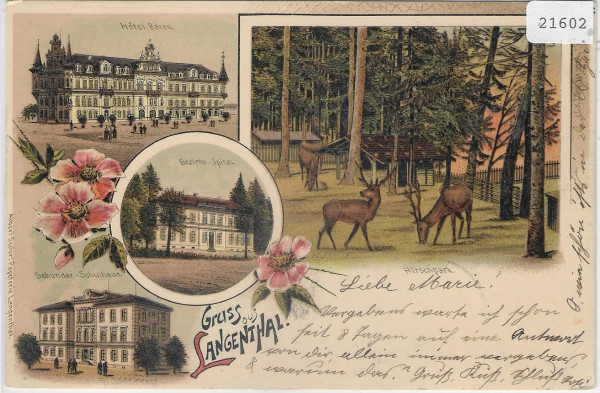 Gruss aus Langenthal - Litho 1899