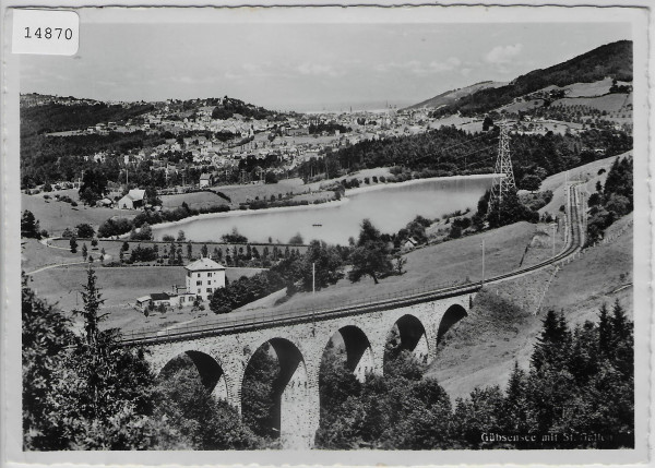 Gübsensee bei St. Gallen mit Blick zur Stadt