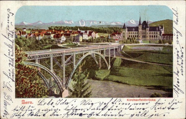 Bern, Kirchenfeldbrücke Vorderseite