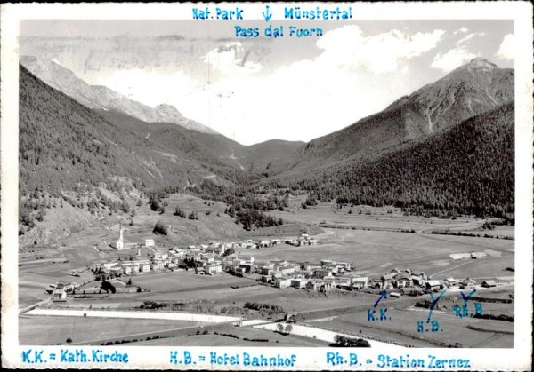 Zernez, Blick gegen Ofenpass Vorderseite