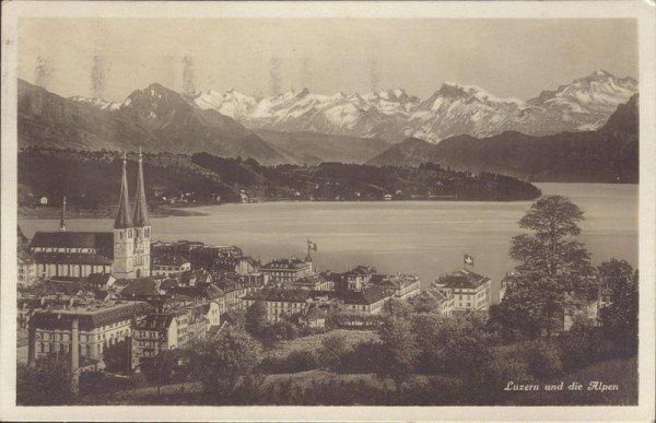 Luzern und die Alpen Vorderseite
