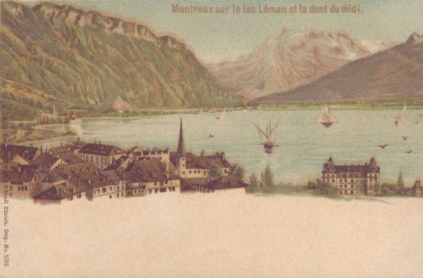 Montreux sur le lac Léman et la dent du midi