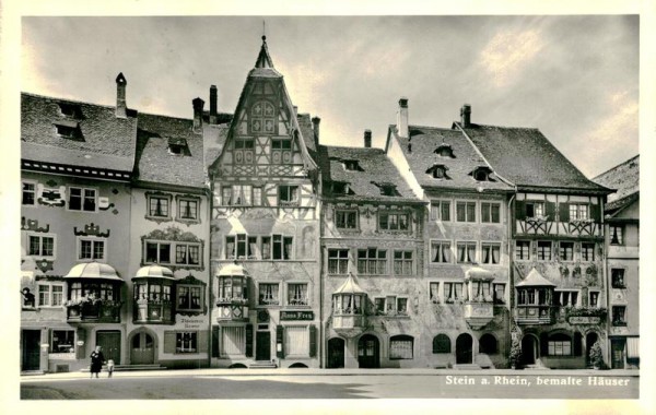 Stein a.rhein, bemalte Häuser Vorderseite