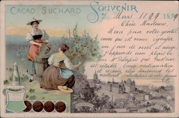 Souvenir Vaud, 1899 Vorderseite