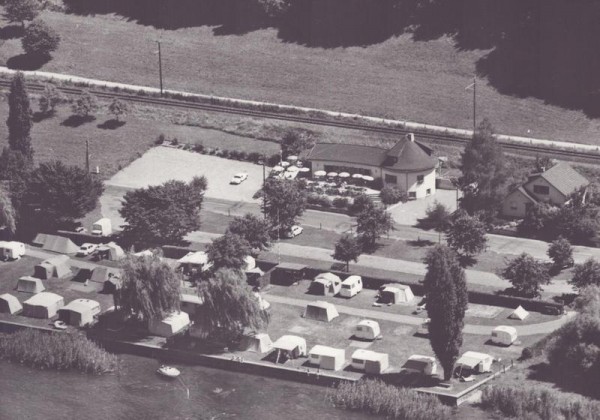 Café Lido beim Camping Steckborn  -  Flugaufnahmen Vorderseite