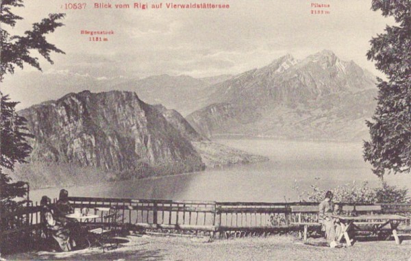 Blick vom Rigi auf Vierwaldstättersee