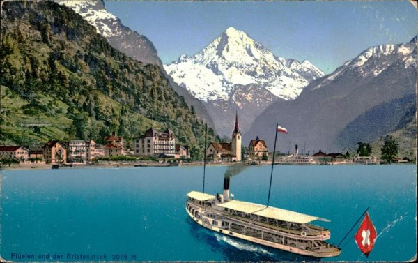 Flüelen und der Bristenstock (3075 m) Vorderseite