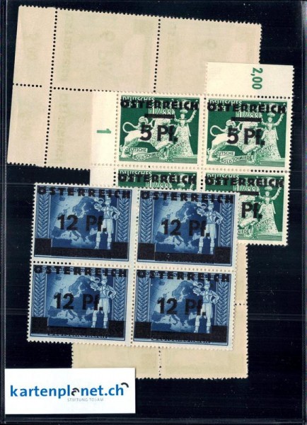 Briefmarken aus dem 2. Weltkrieg Vorderseite
