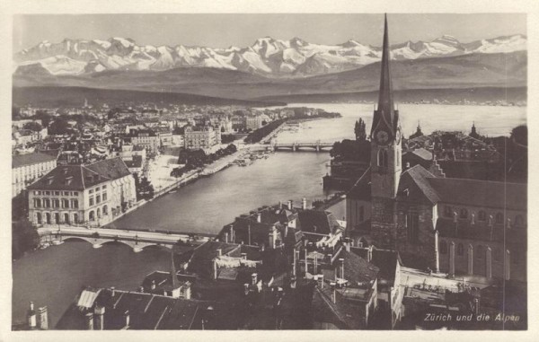 Zürich und die Alpen  Vorderseite