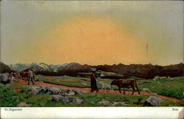 G. Segantini/Bruckmanns Bildkarte Nr. 27/Sein Vorderseite