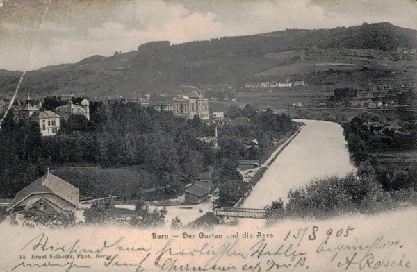 Bern - Der Gurten und die Aare Vorderseite