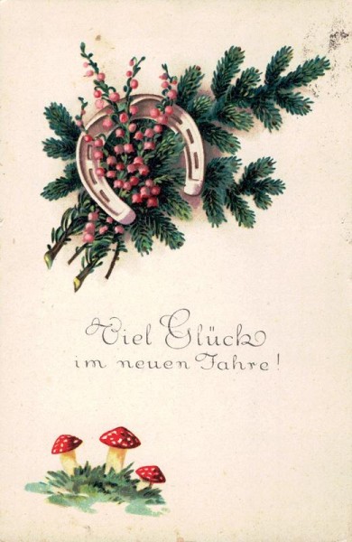 Viel Glück im neuen Jahr Vorderseite