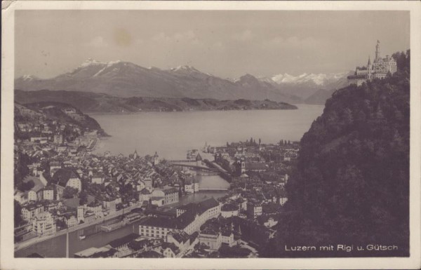 Luzern mit Rigi u. Gütsch