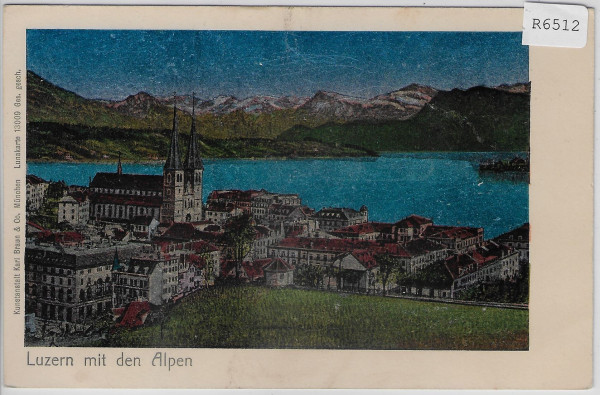 Luzern mit den Alpen - Lunakarte 13009