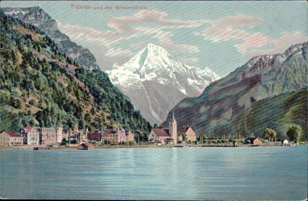 Flüelen und der Bristenstock Vorderseite