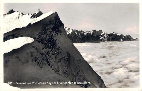 Sommet des Rochers de Naye en hiver et Mer de brouillard Vorderseite