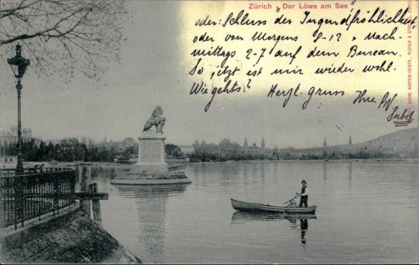 Zürich - Der Löwe am See Vorderseite