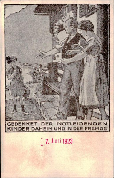 Gedenket ner notleidenden Kinder... Vorderseite