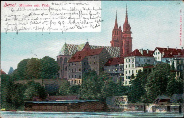 Basel. Münster mit Pfalz Vorderseite