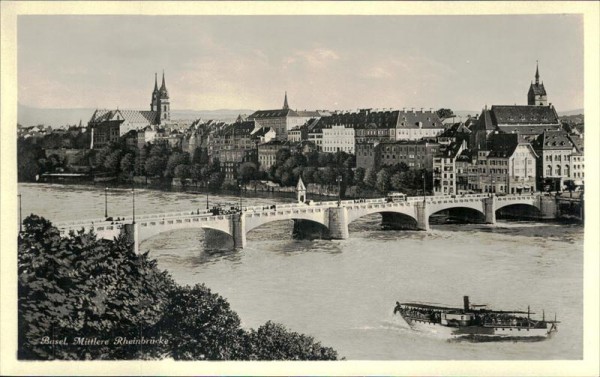 Basel/Mittlere Rheinbrücke Vorderseite