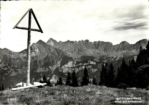 Blick auf Alviergruppe, Flumserberge Vorderseite
