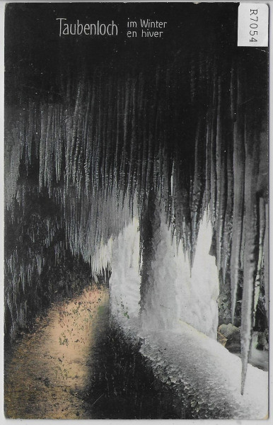 Taubenloch im Winter en hiver - Litho