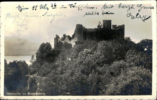 Neuveville. Le Schlossberg  Vorderseite