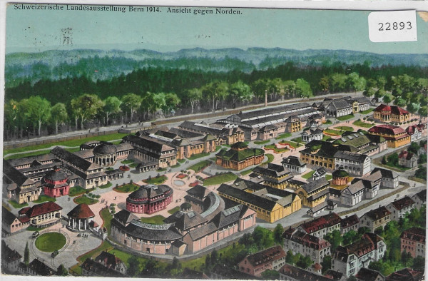 Schweiz. Landesausstellung Bern 1914 - Ansicht gegen Norden - Litho
