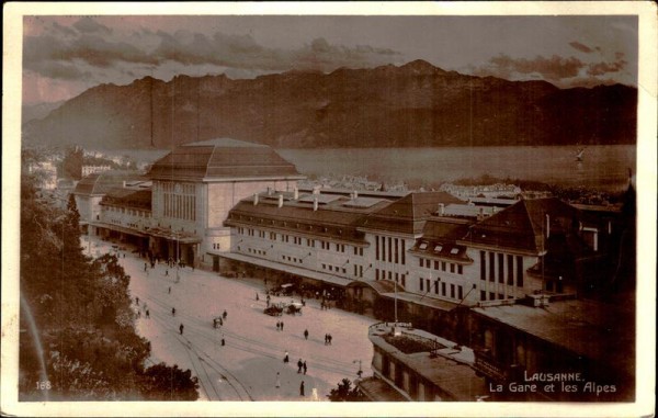 Lausanne - La Gare et les Alpes Vorderseite