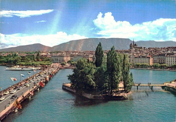 Genève - L`Ile Rousseau et le Pont du Mont Blanc Vorderseite