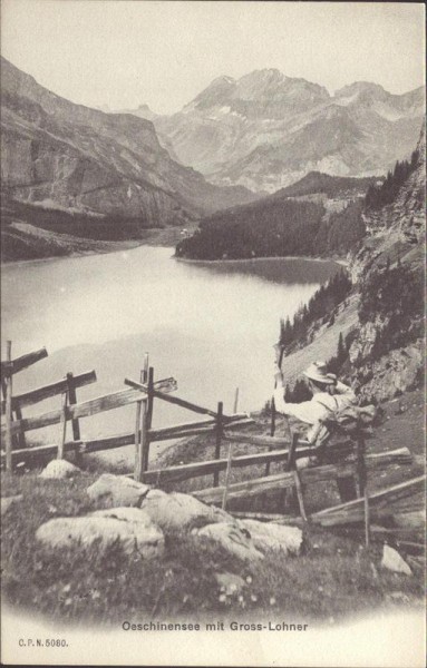 Oeschinensee mit Gross-Lohner Vorderseite